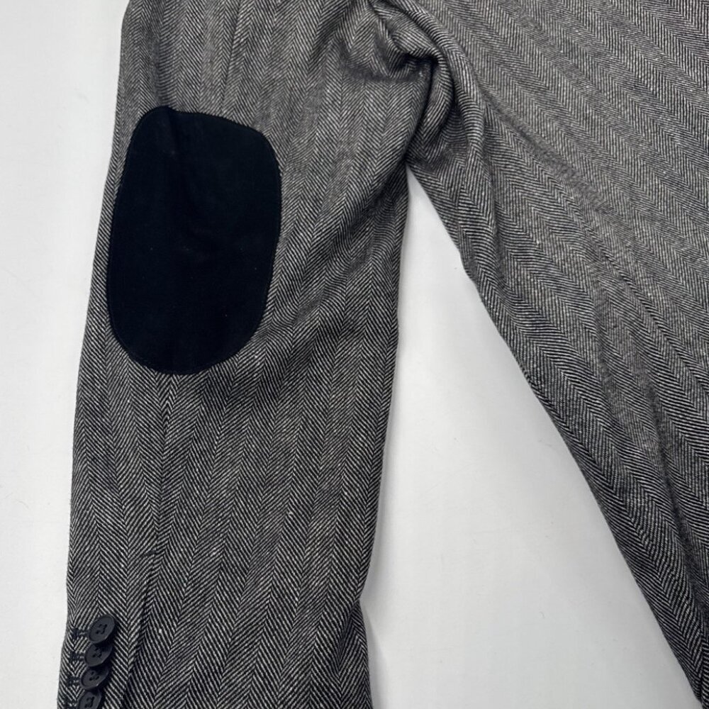 Banana Republic Wool Linen Blazer Mens 46 Tailored Slim Gray Suit Coat $400 NEW - Picture 6 of 14